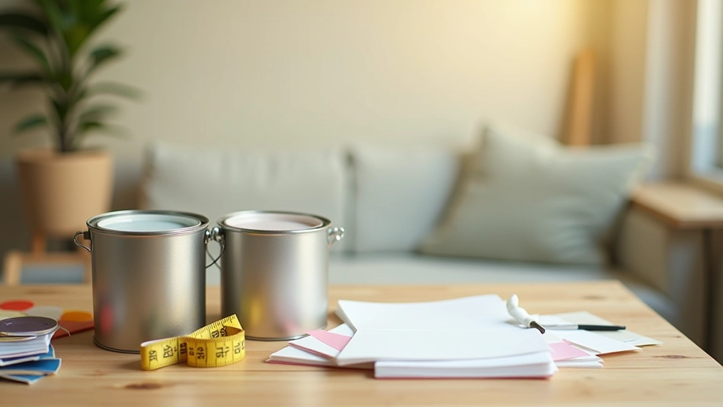 DIY home improvement supplies and tools arranged for weekend makeover projects