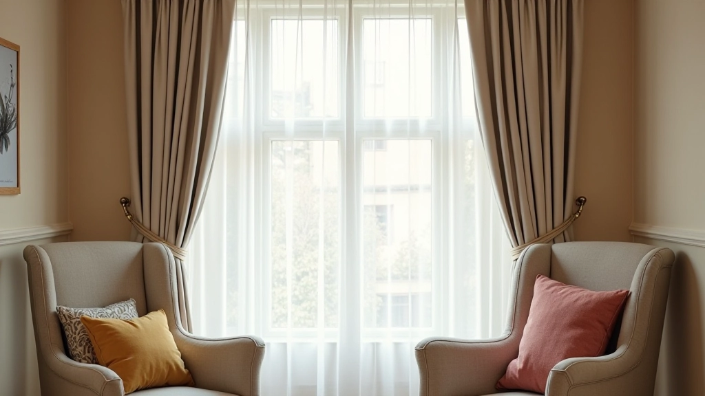 Window with different curtain styles in various fabrics and colours, showing linen and thermal-lined options